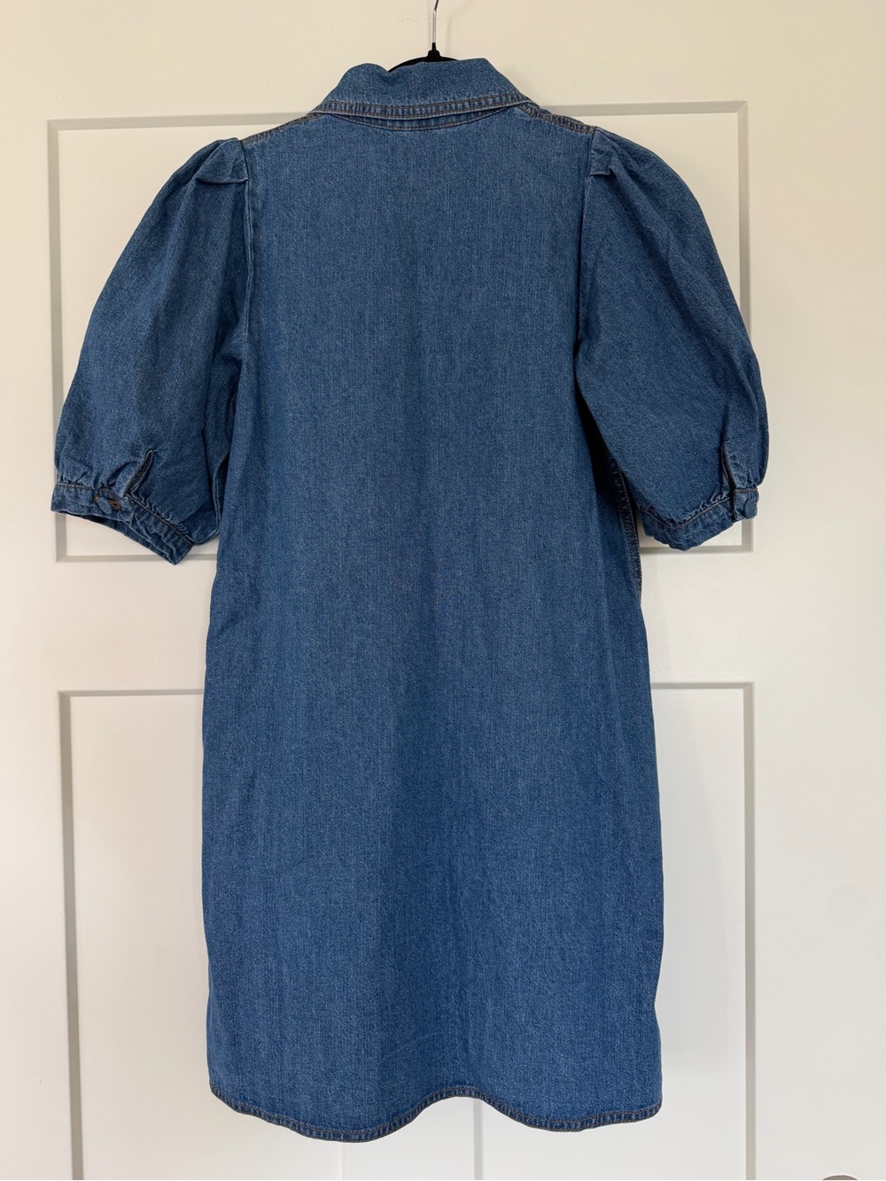 NWT House of Harlow 1960 Denim Button-Front Dress - Blue - Picture 2 of 6